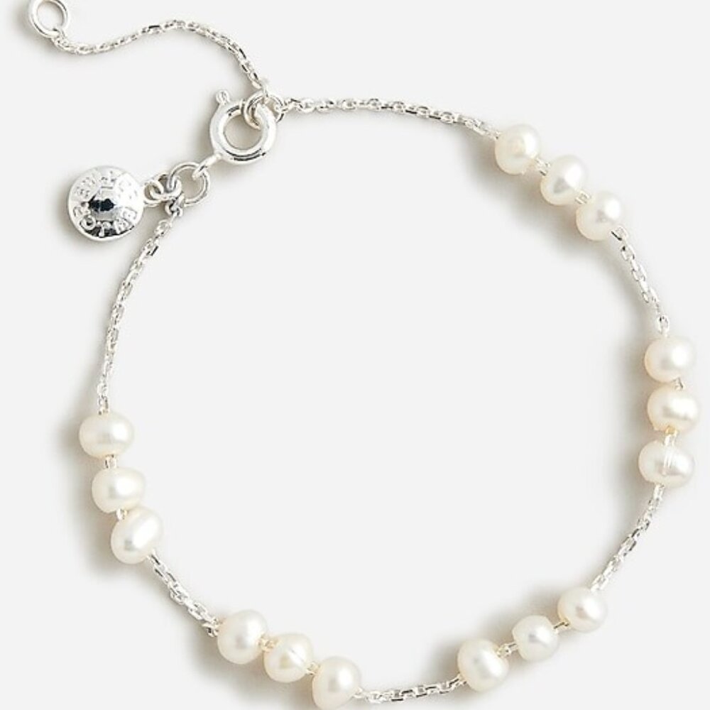 Jcrew Freshwater pearl beaded adjustable bracelet (new with tag)